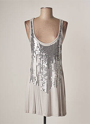 Tunică mâneci lungi gri LAUREN VIDAL femeie