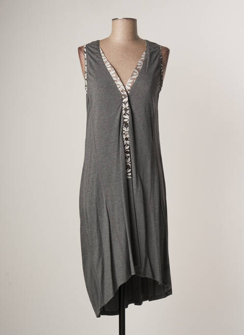 Rochie midi gri LAUREN VIDAL femeie