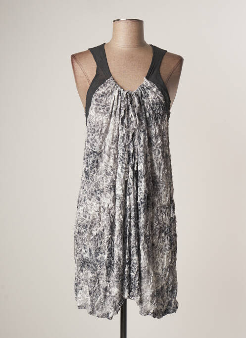 Rochie scurtă gri LAUREN VIDAL femeie