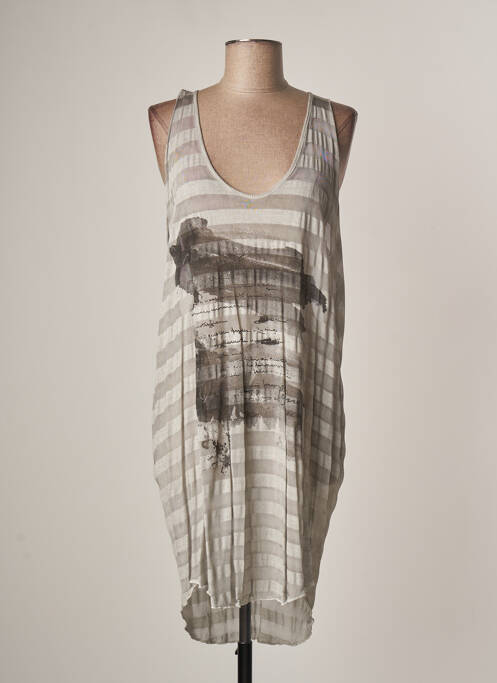 Rochie midi gri LAUREN VIDAL femeie