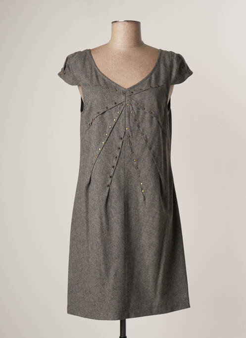 Rochie scurtă gri LAUREN VIDAL femeie