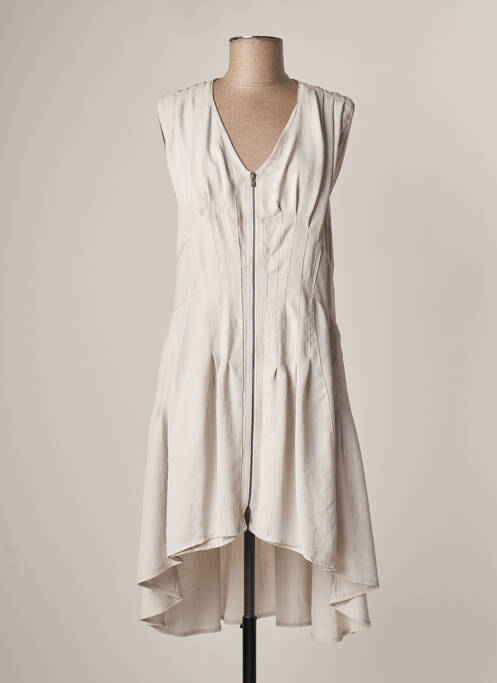 Rochie midi gri LAUREN VIDAL femeie