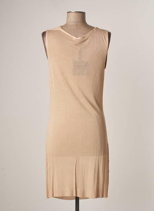 Rochie midi bej LAUREN VIDAL femeie