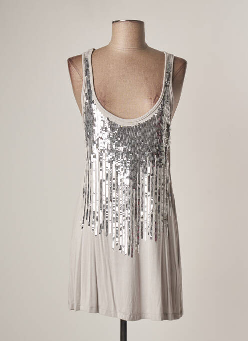 Tunică mâneci lungi gri LAUREN VIDAL femeie