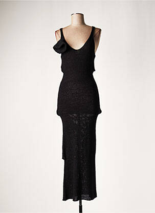 Rochie lungă negru LAUREN VIDAL femeie