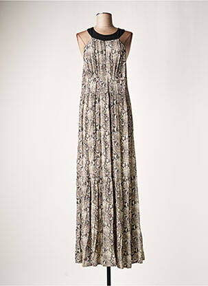 Rochie lungă bej LAUREN VIDAL femeie