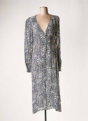 Rochie lungă albastru LAUREN VIDAL femeie