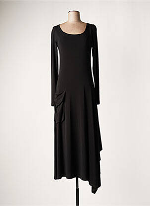 Rochie lungă mâneci lungi mâneci lungi negru LAUREN VIDAL femeie