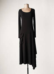 Rochie lungă mâneci lungi mâneci lungi negru LAUREN VIDAL femeie