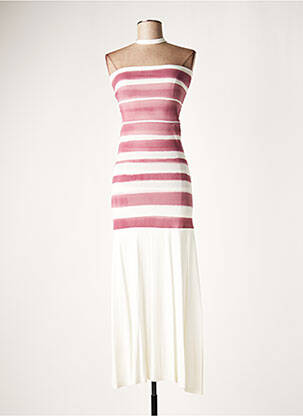 Rochie lungă roz LAUREN VIDAL femeie