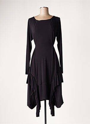 Rochie midi mâneci lungi mâneci lungi negru LAUREN VIDAL femeie