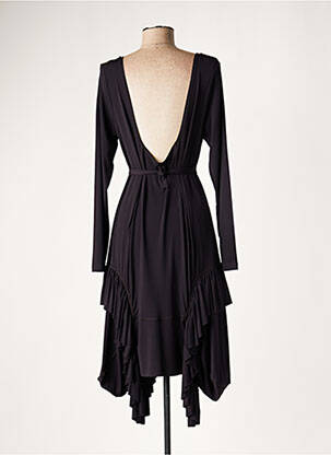Rochie midi mâneci lungi mâneci lungi negru LAUREN VIDAL femeie