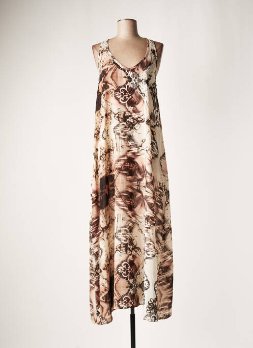 Rochie lungă maro LAUREN VIDAL femeie