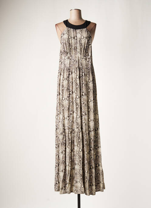 Rochie lungă bej LAUREN VIDAL femeie