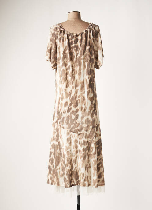 Rochie lungă maro LAUREN VIDAL femeie