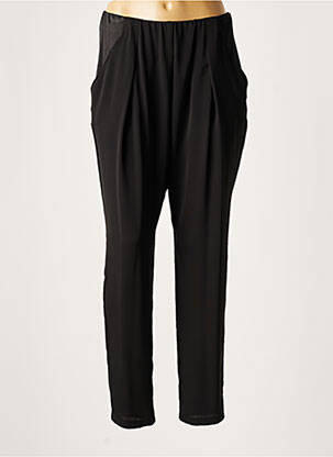 Pantalon larg buzunare mărime normală negru LAUREN VIDAL femeie