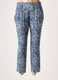 Pantalon 7/8 talie elastică mărime normală albastru LAUREN VIDAL femme