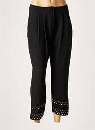 Pantalon trei sferturi croială dreaptă mărime normală negru LAUREN VIDAL femeie