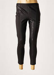 Pantalon trei sferturi talie elastică mărime normală negru LAUREN VIDAL femeie