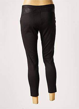 Pantalon trei sferturi talie elastică mărime normală negru LAUREN VIDAL femeie
