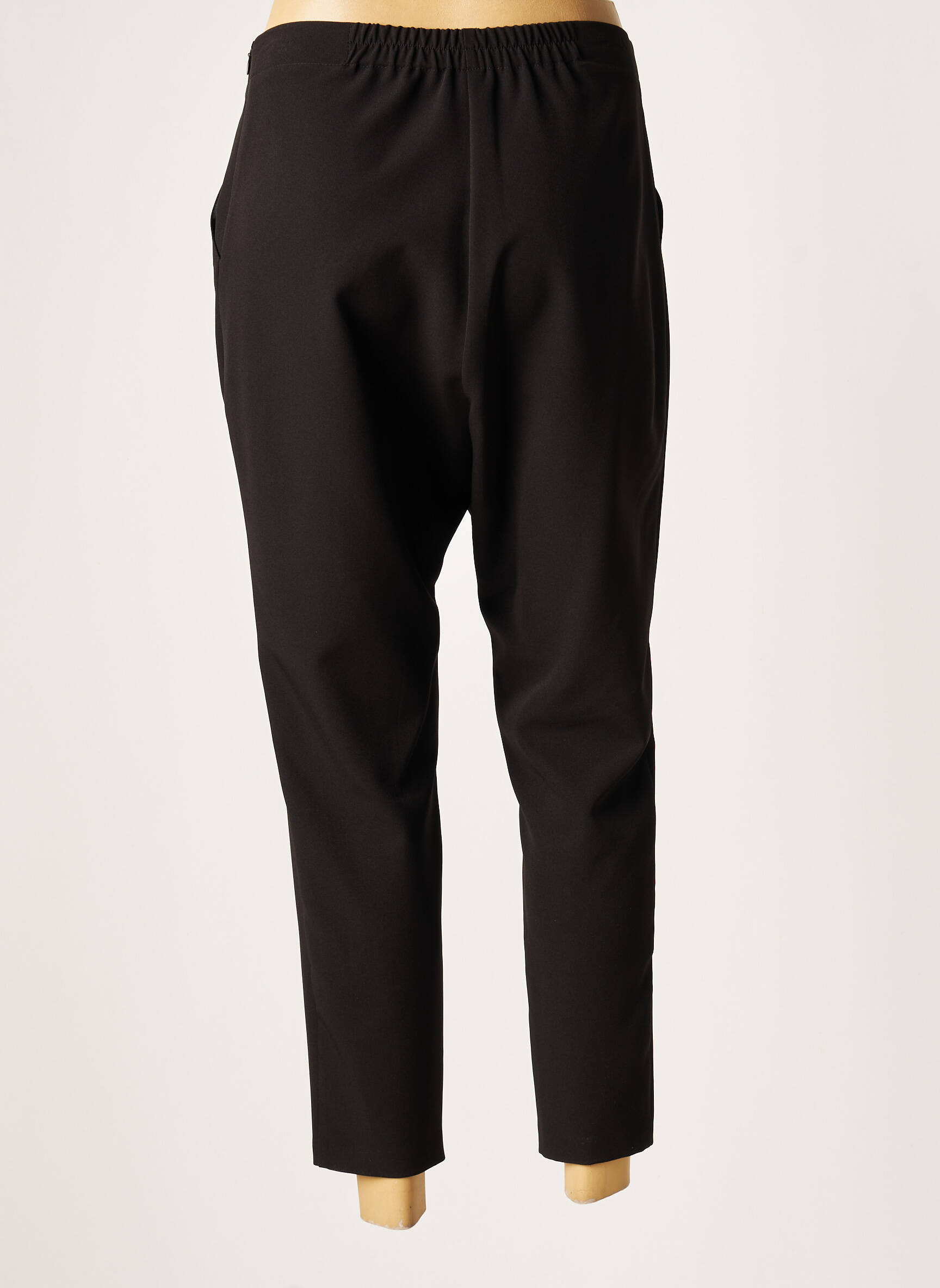 Pantalon 7/8 talie elastică mărime normală negru LAUREN VIDAL femeie
