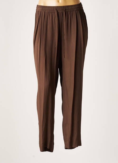 Pantalon larg maro LAUREN VIDAL femeie