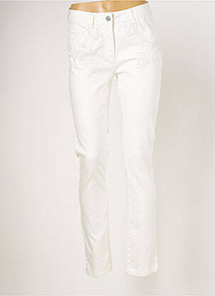Blugi cu croială slim alb LAUREN VIDAL femeie