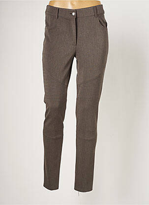 Pantalon slim elasticitate mărime normală maro LAUREN VIDAL femeie