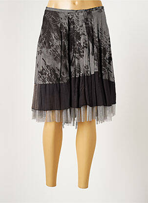 Fustă midi gri LAUREN VIDAL femeie