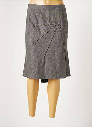 Fustă midi gri LAUREN VIDAL femeie