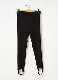 Pantalon slim talie elastică mărime normală negru LAUREN VIDAL femeie