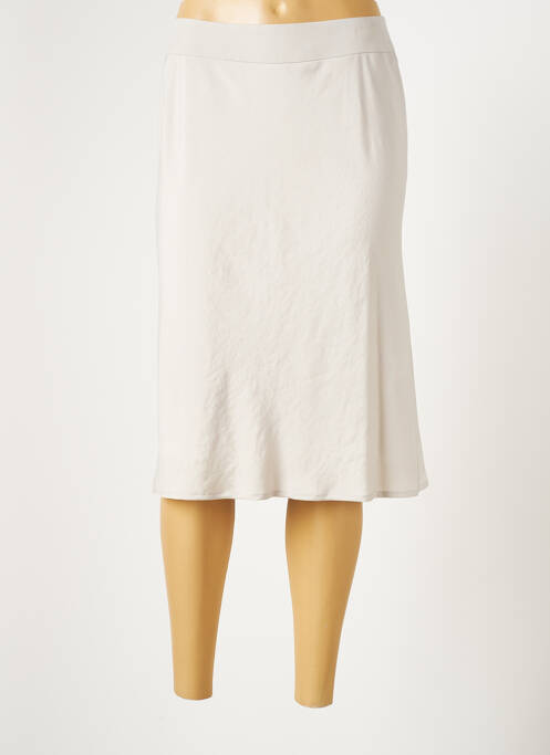 Fustă midi bej LAUREN VIDAL femeie