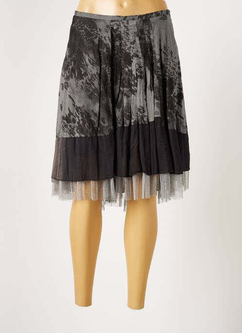 Fustă midi gri LAUREN VIDAL femeie