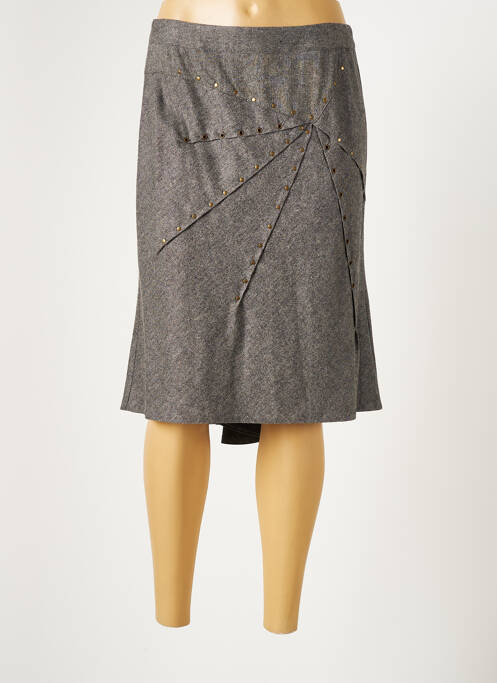 Fustă midi gri LAUREN VIDAL femeie