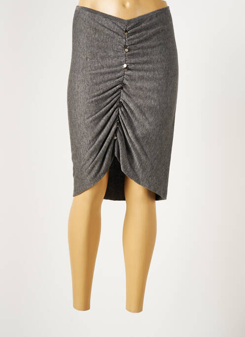 Fustă midi gri LAUREN VIDAL femeie