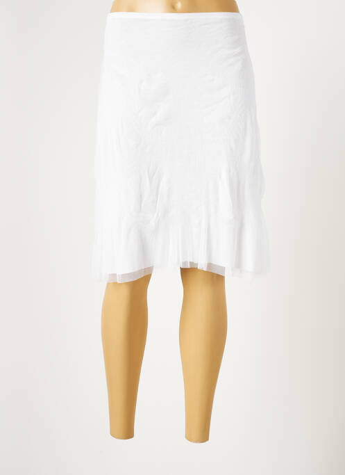 Fustă midi alb LAUREN VIDAL femeie