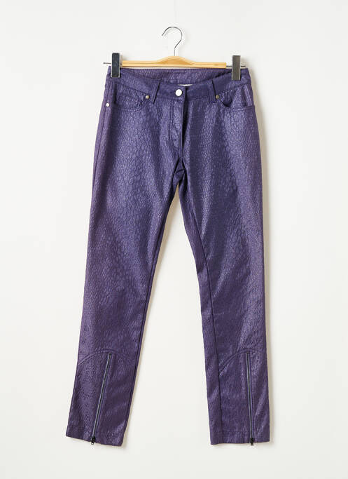 Pantalon slim violet LAUREN VIDAL femeie