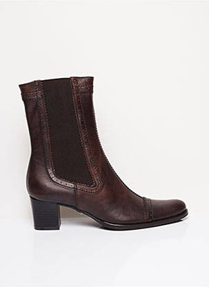 Botine/ghete material neted toc de 4 la 6 cm maro FREE femeie