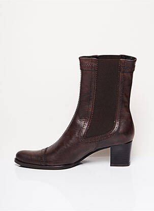 Botine/ghete material neted toc de 4 la 6 cm maro FREE femeie