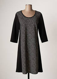 Rochie midi mâneci 3/4 mâneci 3/4 negru GARELLA femme