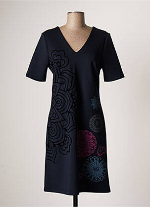 Rochie midi mâneci 3/4 mâneci 3/4 albastru DOLCEZZA femeie