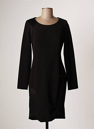 Rochie midi mâneci lungi mâneci lungi negru FLY GIRL femeie