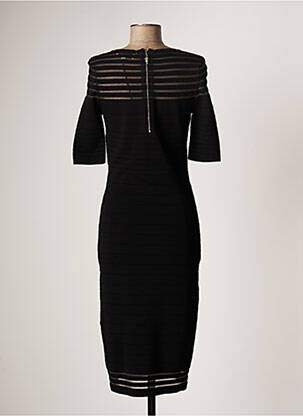 Rochie midi mâneci scurte mâneci scurte negru PASSIONI femeie