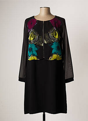 Rochie midi mâneci lungi mâneci lungi negru GARELLA femeie