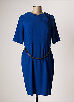 Rochie midi mâneci 3/4 mâneci 3/4 albastru MICHAELA LOUISA femme