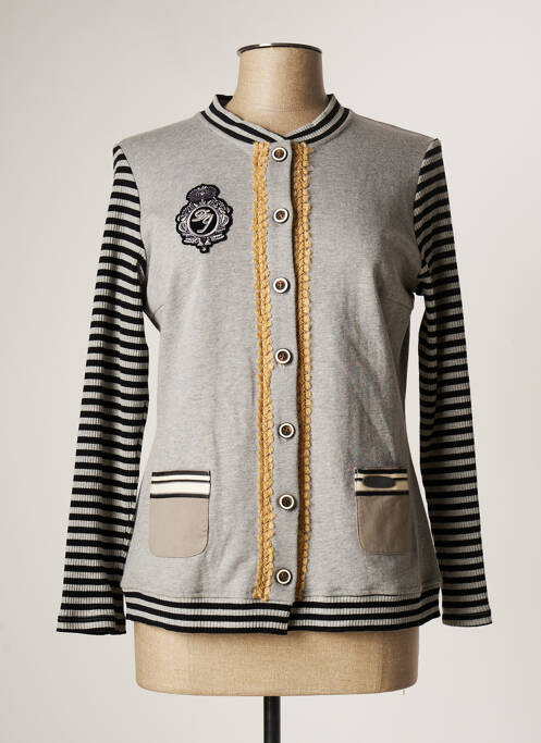 Jachete casual gri POUPEE CHIC femeie