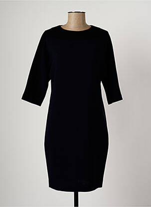 Rochie midi țesătură crep mâneci scurte albastru ANTONELLI FIRENZE femeie