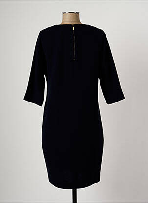 Rochie midi țesătură crep mâneci scurte albastru ANTONELLI FIRENZE femeie