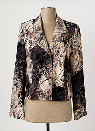 Jachete casual guler tip costum bej CLAUDE BAUER femeie