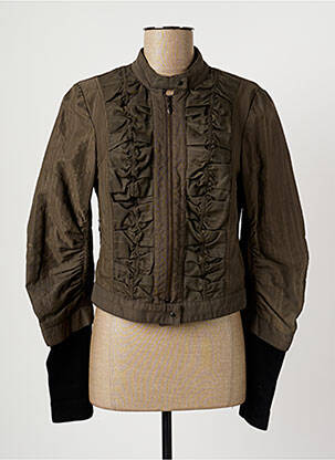 Jachete casual guler rotund verde HELENA SOREL femeie